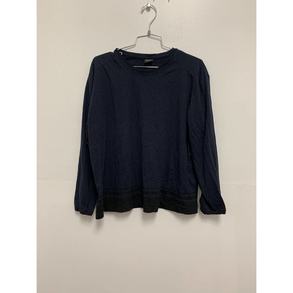 Martin Grant Navy Black Long Sleeve Women Shirt M/L